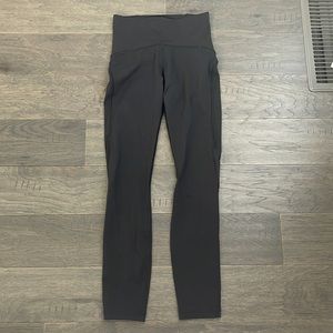 lululemon leggings- black with black mesh